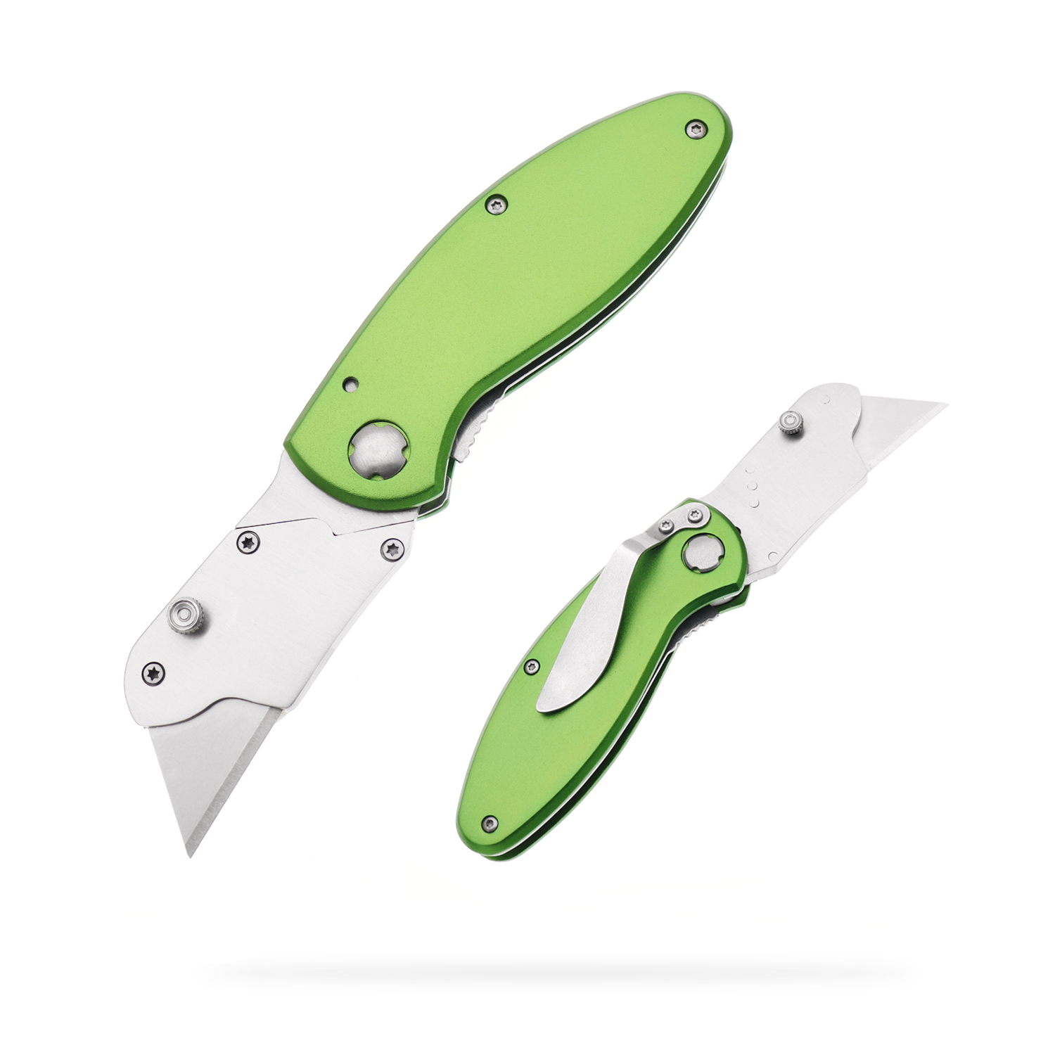 Manufacturers wholesale stainless steel folding utility knife aluminum alloy handle 3D printing pattern outdoor camping portable pocket