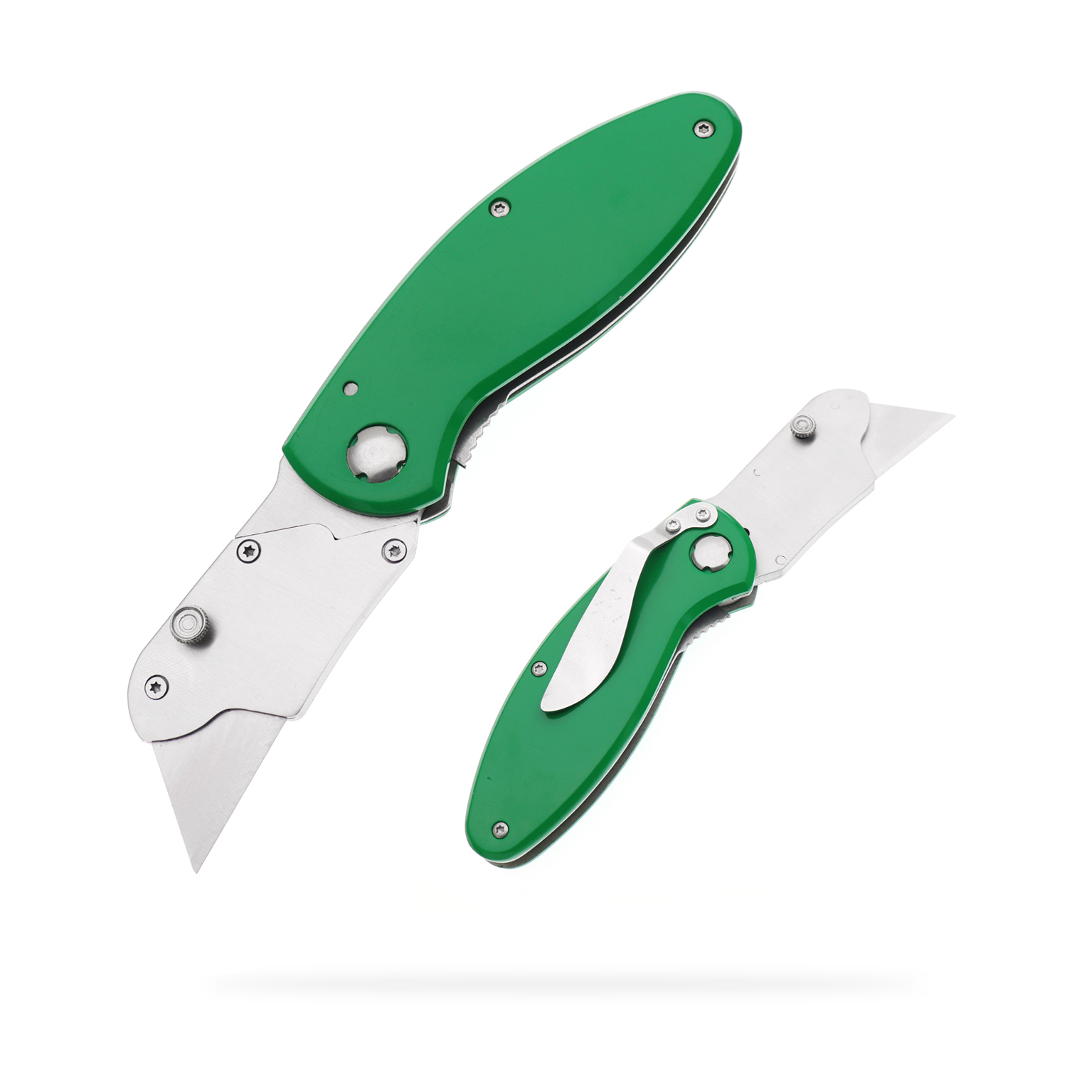 Manufacturers wholesale stainless steel folding utility knife aluminum alloy handle 3D printing pattern outdoor camping portable pocket