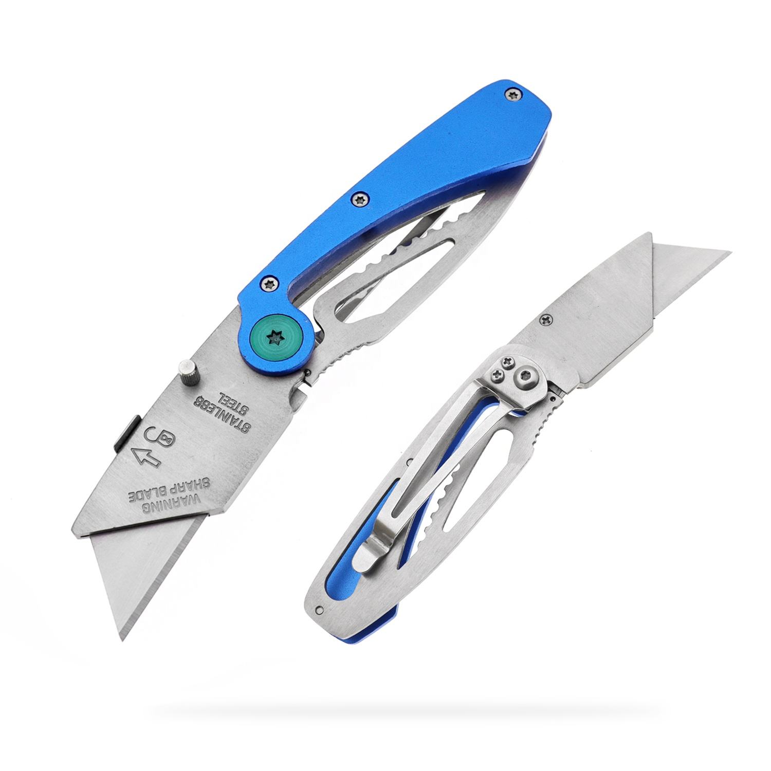 Utility Knife, Yangjiang Jinlangda, Manufacturer, Small Compact Utility Knife Everyday Carry EDC Box Cutter Quick Change Blade Folding Pocket Knife Safety Lock Rasoz Sharp mini