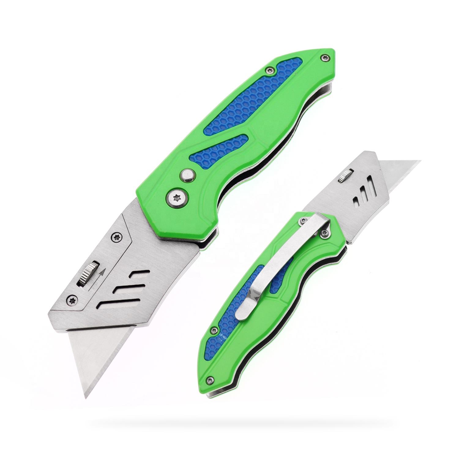 Utility Knife, Yangjiang Jinlangda, Manufacturer, Stainless Steel Utility Knife Folding Box Cutter Paper Cardboard Ropes Cutting Hand tool QuickChange Easy Use Pocket Knife Blade