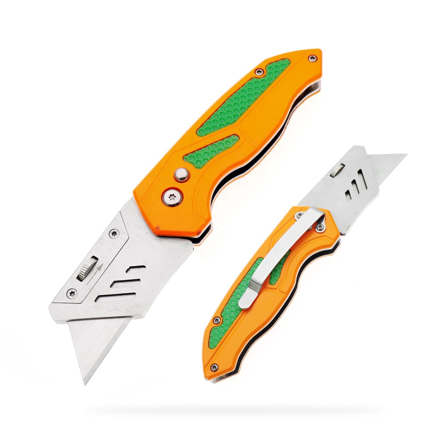 Utility Knife, Yangjiang Jinlangda, Manufacturer, Pocket Utility Knife, Heavy-Duty Rubber Inlay Box Cutter Samples Quick-Change Blade Cutting WallPaper Durable Stainless Steel